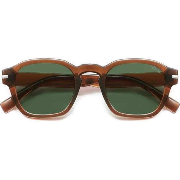 Vintage Retro Square Polarized Sunglasses UV400 Men Women Fashion Shades - Picture 7 of 7